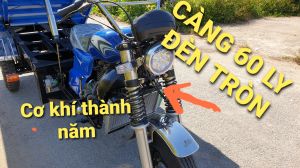 Xe ba bánh máy 250cc đèn tròn càng 60 ly